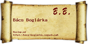 Bács Boglárka névjegykártya